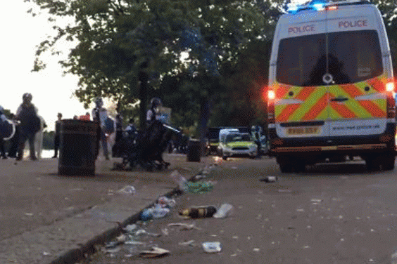 Five men sought after 'unacceptable' night of violence in London